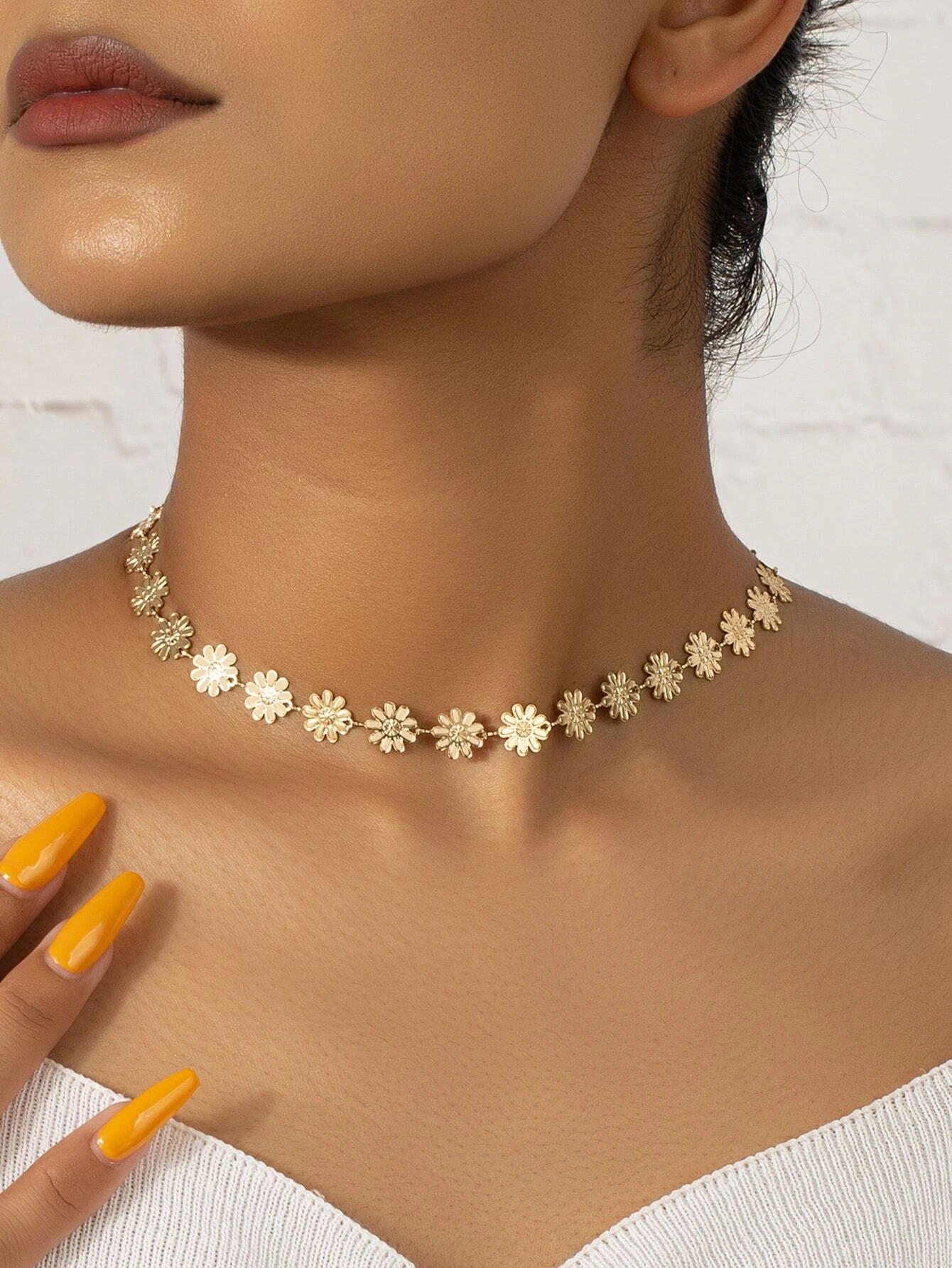 Choker Złote Kwiaty