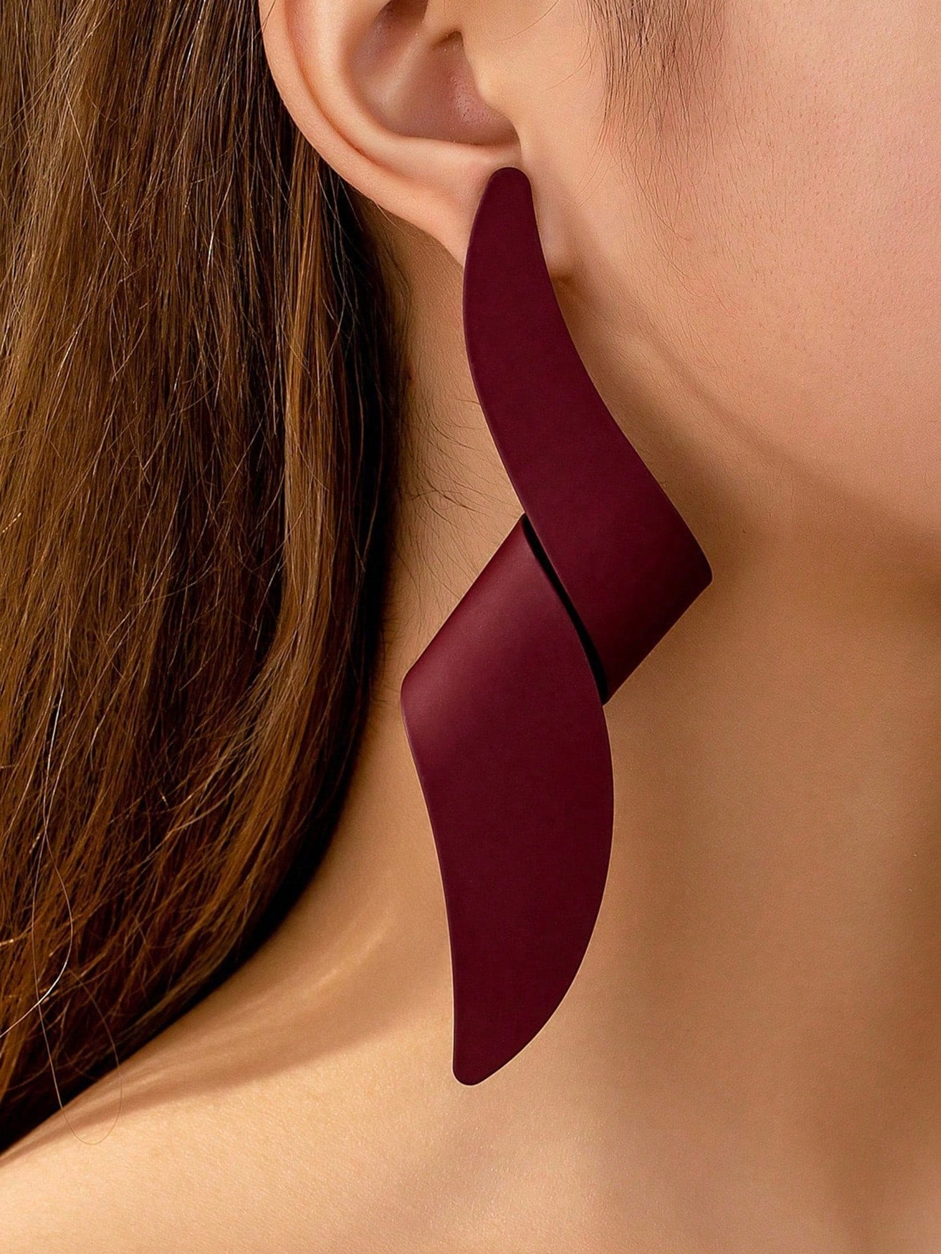 Kolczyki Burgundy Wave